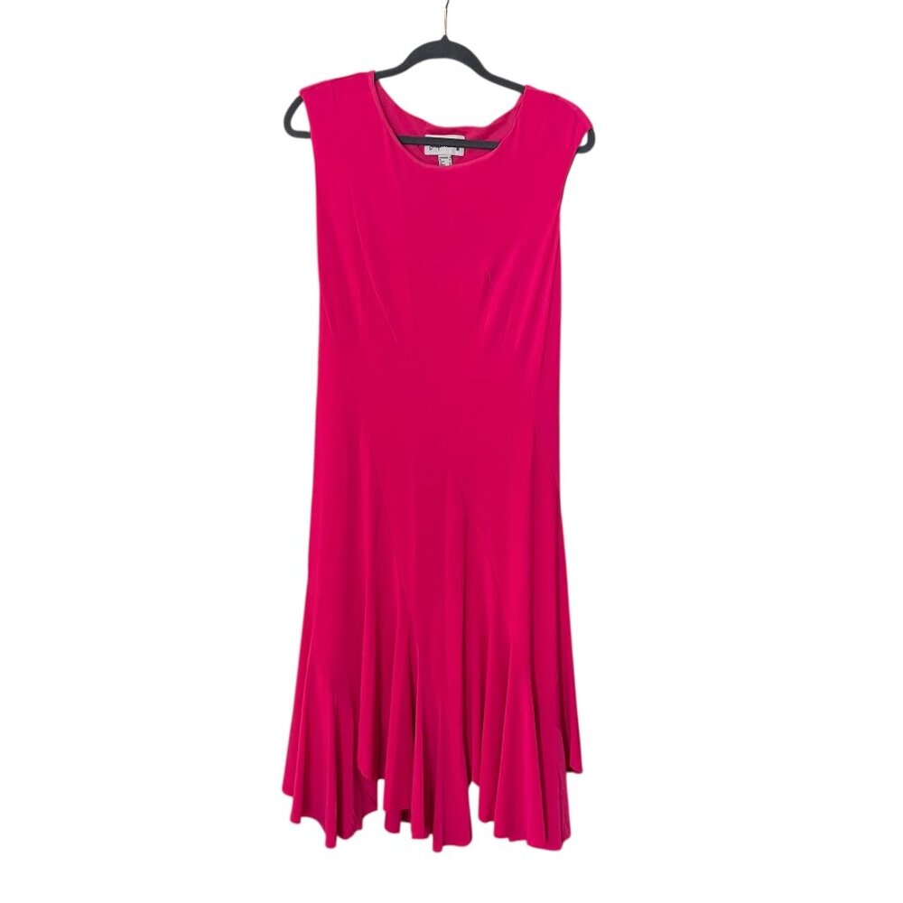 Joseph Ribkoff Pink Fit Flare Dress Size 8 Womens Cap Sleeve